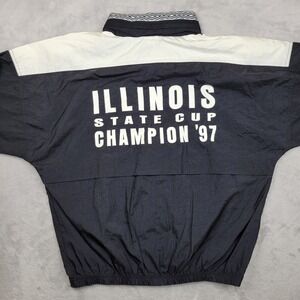 Umbro Jacket Mens Large Windbreaker Rain Coat‎ Hoodie Zip Up State Champions Cup